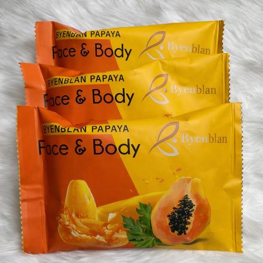 Byenblan Papaya soap face & Body 3 pcs