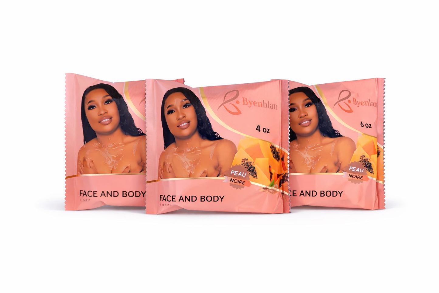 Byennwa Face & Body Soap - Peau Noire (3-Bars pack)